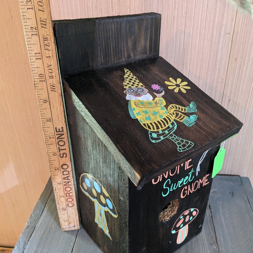 Handmade GNOME Cedar Wood Birdhouse - Picture 6 of 8